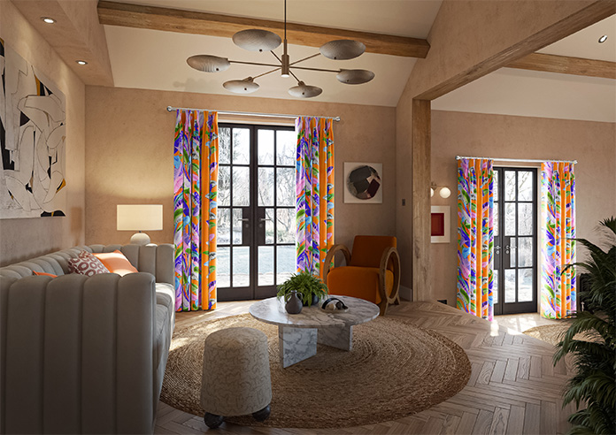 Palm Springs, Orange - Made To Measure Curtains - Image 8